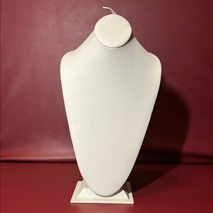 White Jewelry Display Bust - Necklace Stand